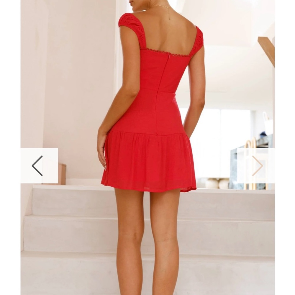 Red Mini Dress - Picture 3 of 4